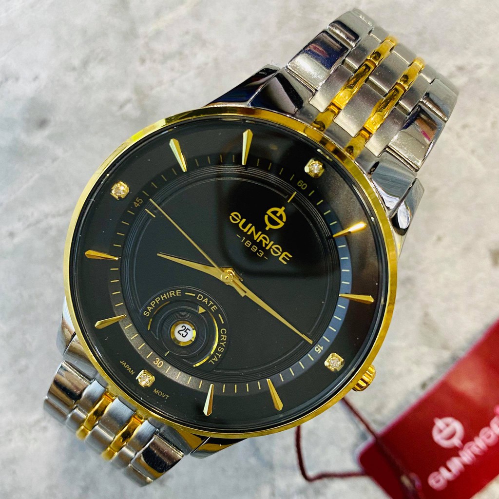 Đồng hồ Sunrise Nam chính hãng Nhật Bản M1223SA.SG.D kính saphire chống trầy - bảo h