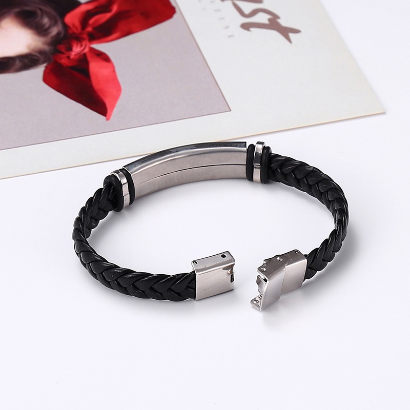 Vòng tay da tết nam phong cách Hàn Quốc cho nam và nữ cổ điển E653
