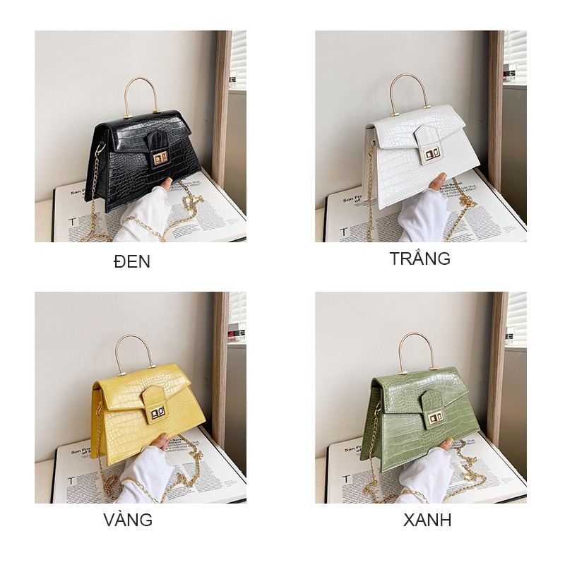 Túi Xách Nữ, Túi Đep Vai SANG TRỌNG, LỊCH SỰ Da Vân SANG CHẢNH BAG13