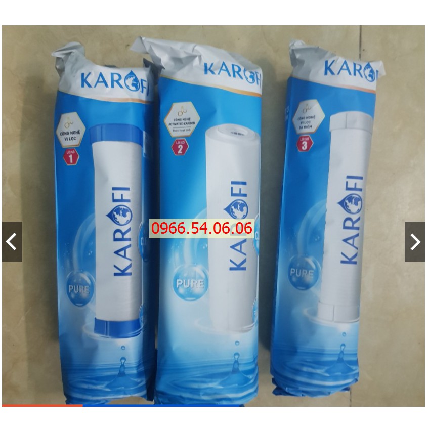 Bộ 3 lõi lọc Karofi chính hãng 1 2 3