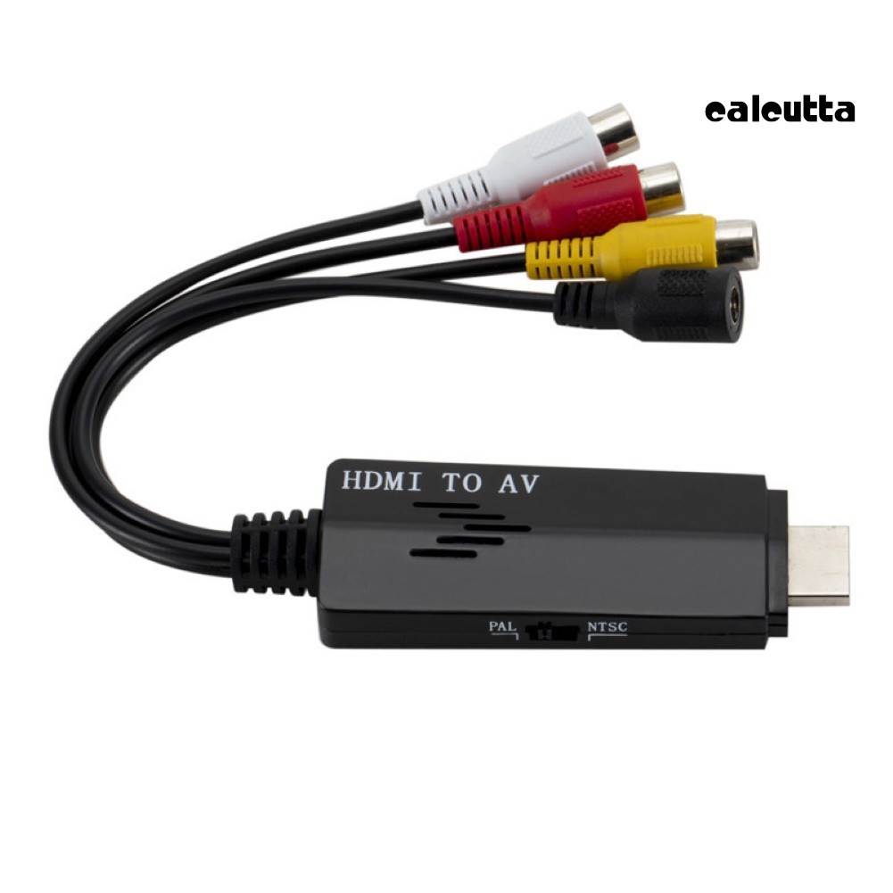 【Ready stock】1080P HDMI Male to Female RCA AV Video Audio Converter Adapter for VCR DVD TV