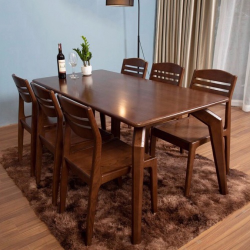 Bàn ăn chân nhện mặt gỗ