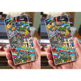 Ốp lưng Samsung Note 9 (dẻo viền trắng trong) - Brands