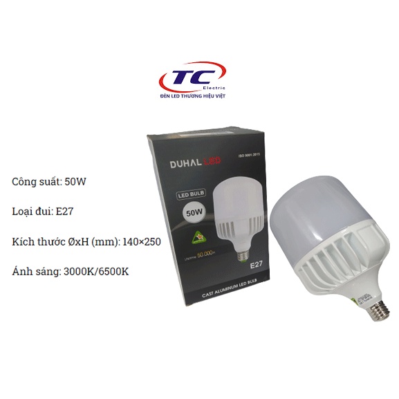 Bóng đèn LED Duhal KBNL850 50W, E27, IP44, Vàng/Trắng