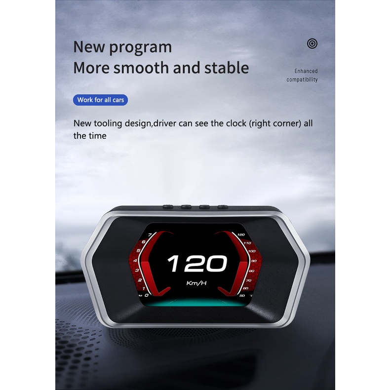 Giá Nhà Máy p17 hud obd2 Hướng Dẫn Dầu Điều Hướng gps Màn Hình Hiển Thị Tốc Độ Cho Xe Hơi Máy Tính