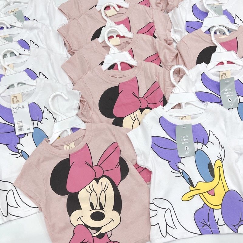 SET 2 ÁO VỊT MICKKY TRẮNG VÀ HỒNG