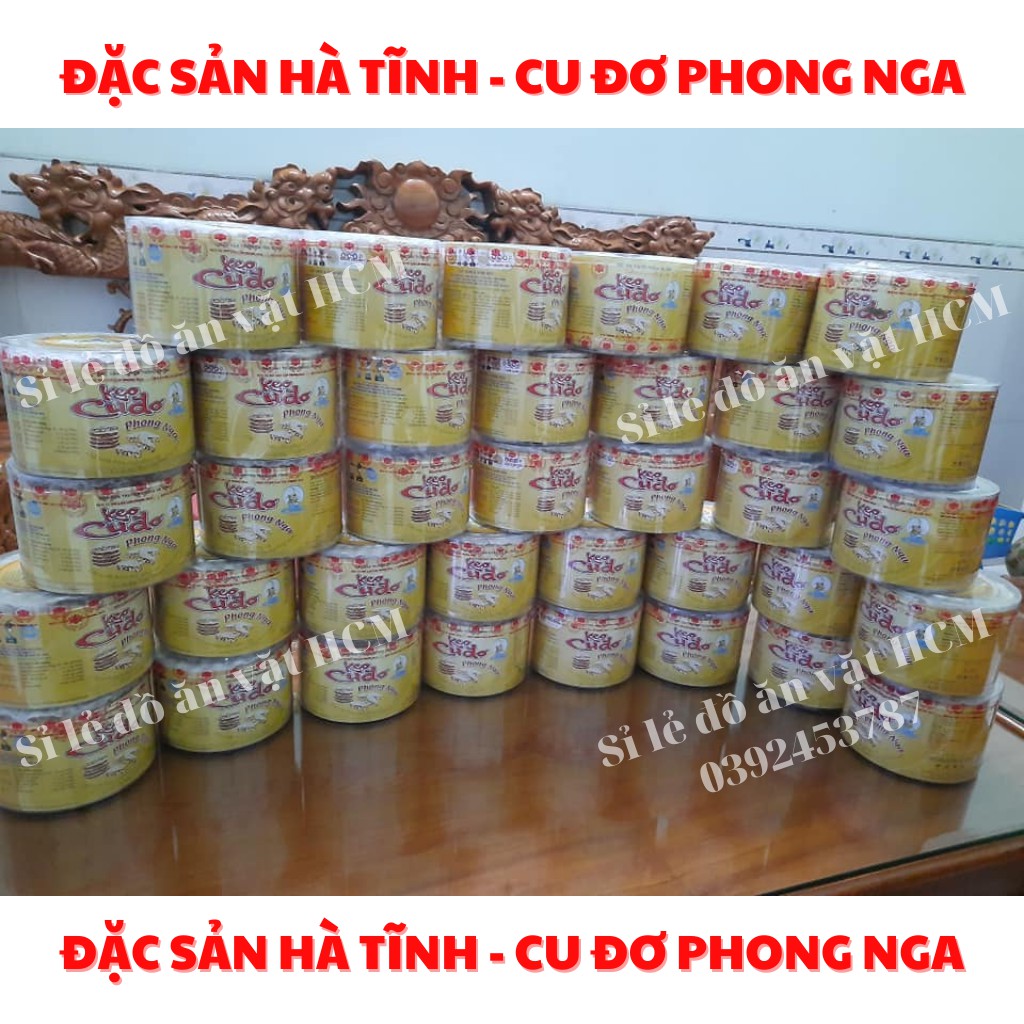 [ĐẶC SẢN HÀ TĨNH] HỘP Vừa 600gr Kẹo Cu đơ Phong Nga Đặc sản nổi tiếng Hà Tĩnh - Cu đơ Phong Nga Đặc sản Hà Tĩnh cực ngon