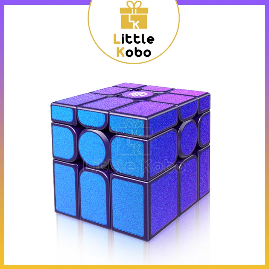 Rubik Gan Mirror Purple Bump Màu Tím Rubic Gan Biến Thể Tráng Gương Hàng Cao Cấp Có Nam Châm