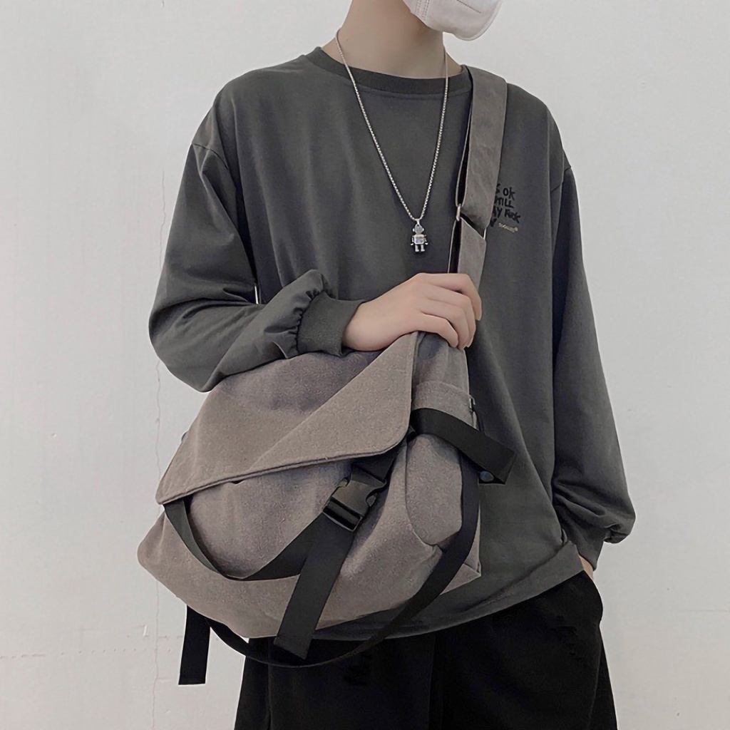 Túi tote đeo chéo nam nữ vải canvas phong cách ulzzang unisex giá rẻ đi học đi chơi - XUONGMAITNT | BigBuy360 - bigbuy360.vn