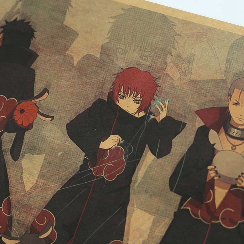 flowersqueen Tranh dán tường trang trí hình Naruto hoạt hình