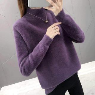 Áo Hoodies tay dài cổ lọ màu trơn thời trang thu đông cho phái nữ
