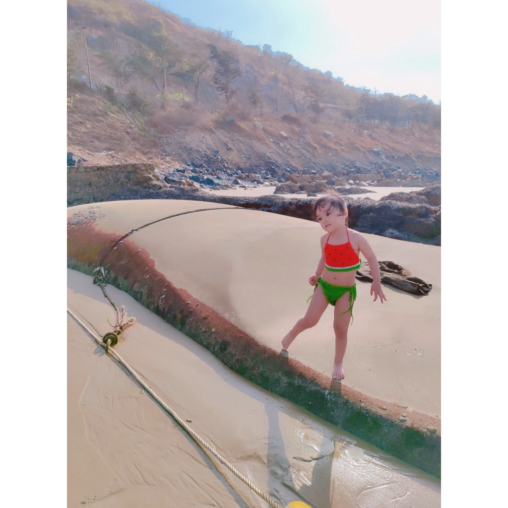 Bikini Quả Dưa Hấu Cho Bé Gái