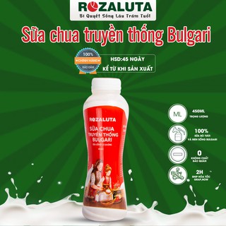 Sữa chua uống có đường Rozaluta - Sữa chua truyền thống Bulgari 450ml/chai