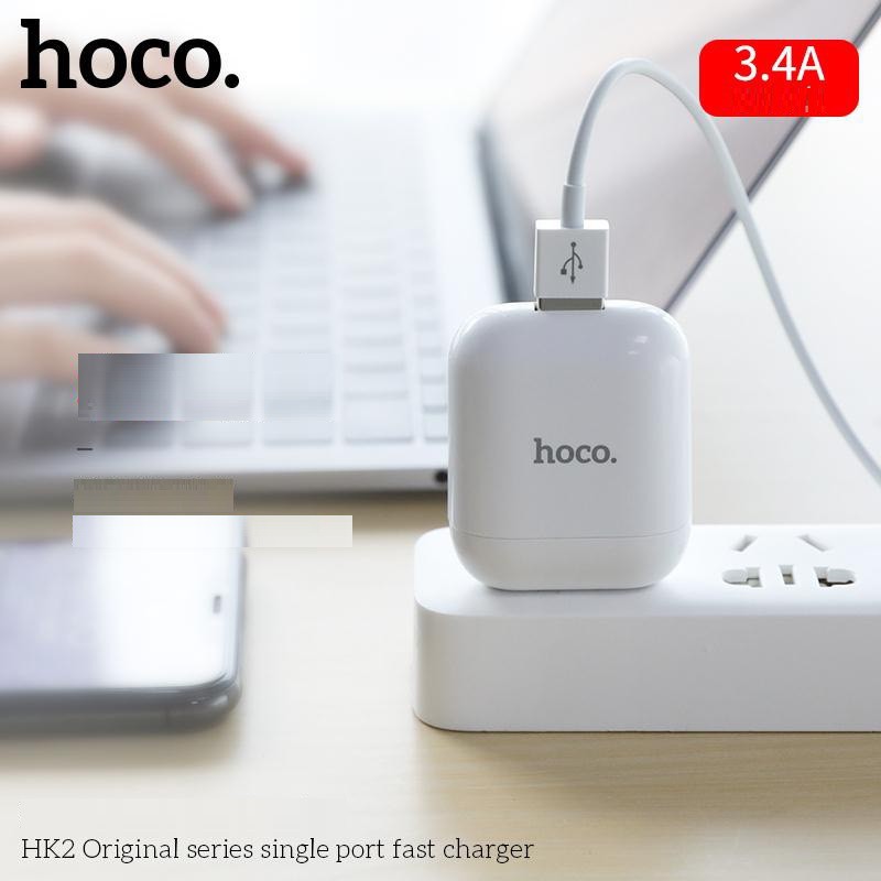 Cốc sạc nhanh Hoco HK2 Original series Output max 3.4A - Hàng chính hãng