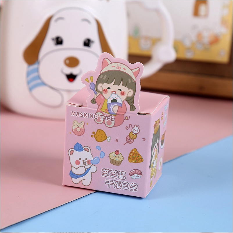 Washi tape phong cách hoạt hình WS16 - Băng dính họa tiết cute trang trí sổ tay