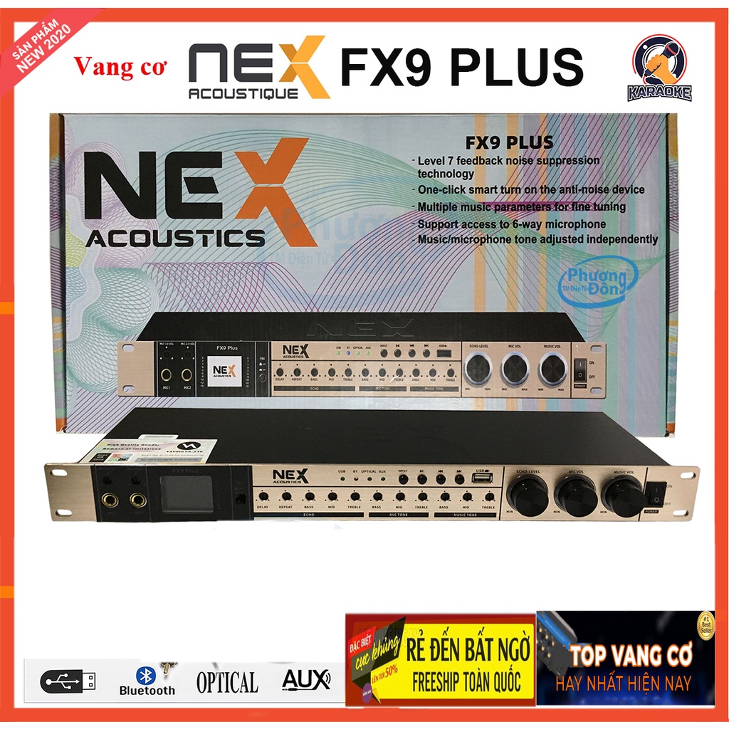 [ XẢ KHO ] Vang Cơ Nex Acoustics - FX9 Plus Chính Hãng 100%, Chuyên Hát Karaoke Cho Loa Soundbar Tivi, Chống Hú Cực Tốt