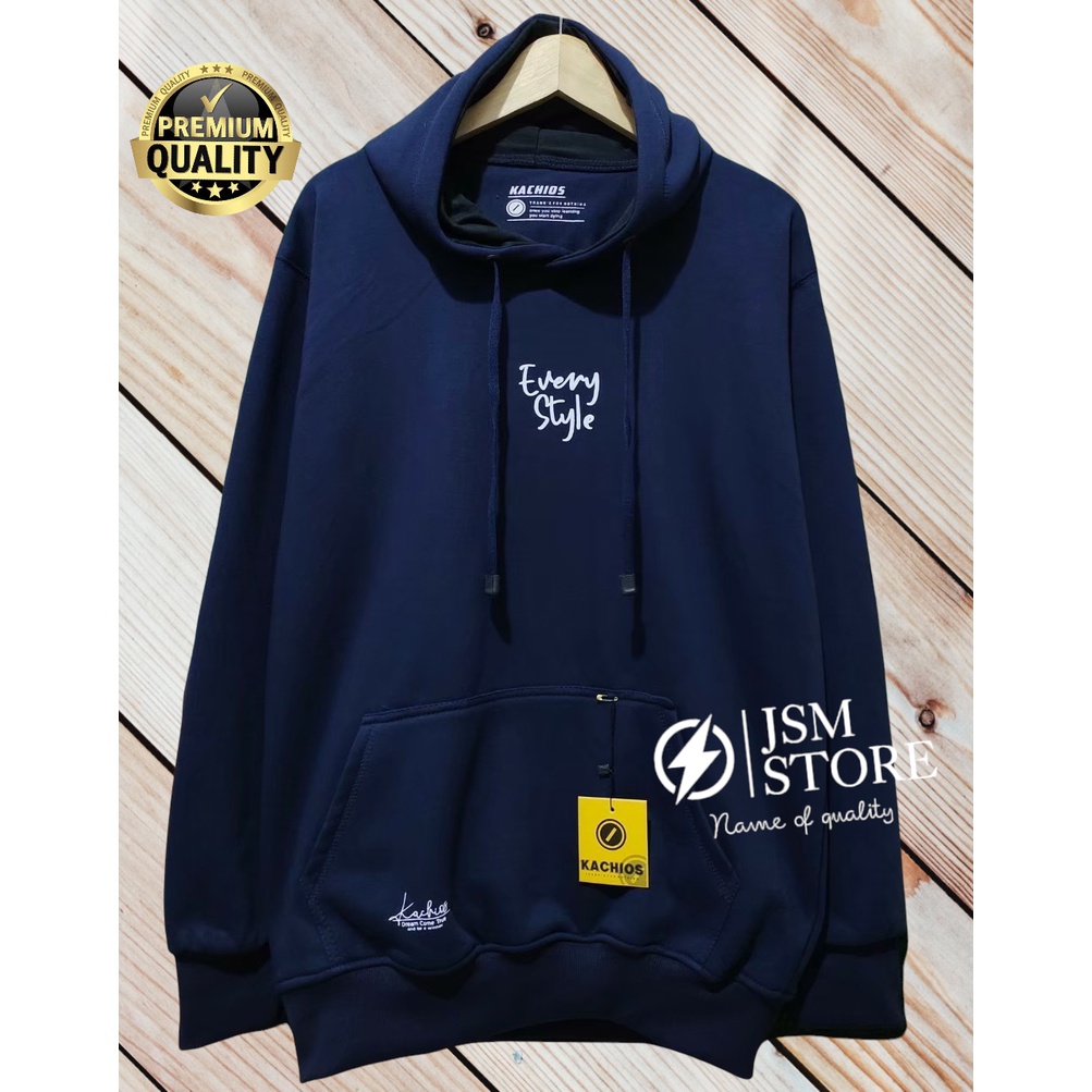 Hodie Áo Khoác Sweater Vải Lông Cừu Dày Màu Xanh Navy Cao Cấp