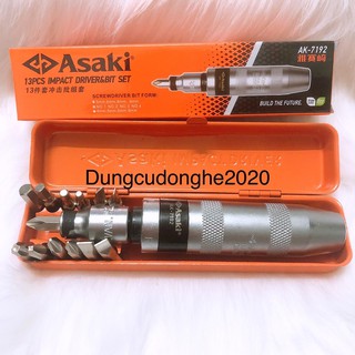 Bộ tô vít đóng tự động đảo chiều 13 mũi cao cấp Asaki AK-7192