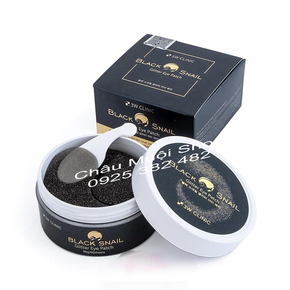 Mặt Nạ Dưỡng Da Vùng Mắt Chiết Xuất Ốc Sên 3W Clinic -Black Snail Glitter Eye Patch