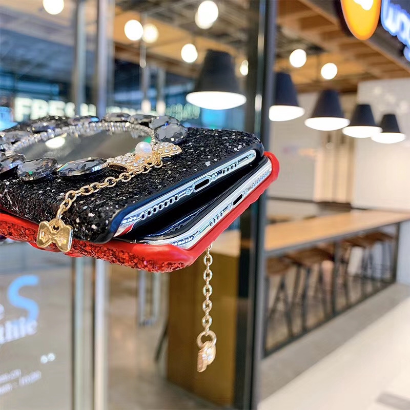 Ốp Điện Thoại Đính Đá Lấp Lánh Cho iphone 15 14 13 12 6 6s 7 8 plus x xs max xr 11 pro max 12