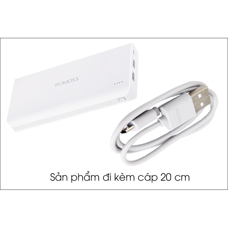 PIN SẠC DỰ PHÒNG 20.000 mAh Romoss Solit 20 - CÓ SẠC NHANH - HÀNG CHÍNH HÃNG