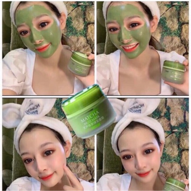 MẶT NẠ TRÀ XANH MATCHA MUD MASK LAIKOU - CHIẾT XUẤT BÙN NON VÀ MATCHA TƯƠI