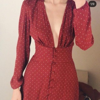 #zara váy chấm bi sexy