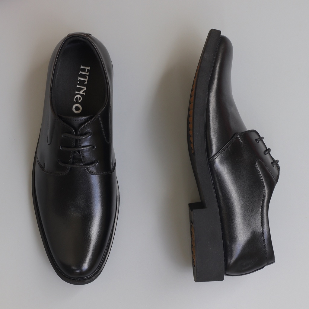 Giày tây buộc dây da bò mũi tròn - HT.NeO2412