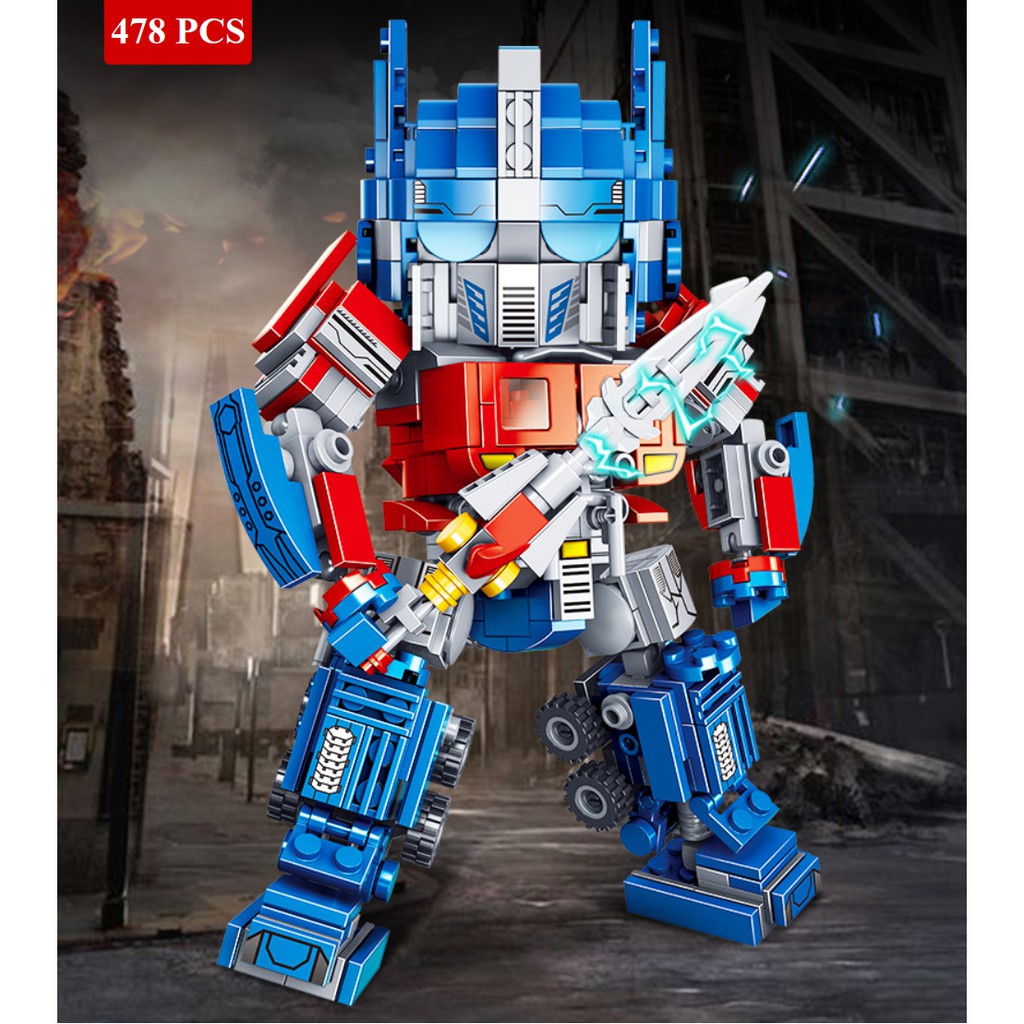 [478 CHI TIẾT-HÀNG CHUẨN] BỘ ĐỒ CHƠI XẾP HÌNH LEGO Transformer OPTIMUS PRIDE - Lego Robot Biến Hình