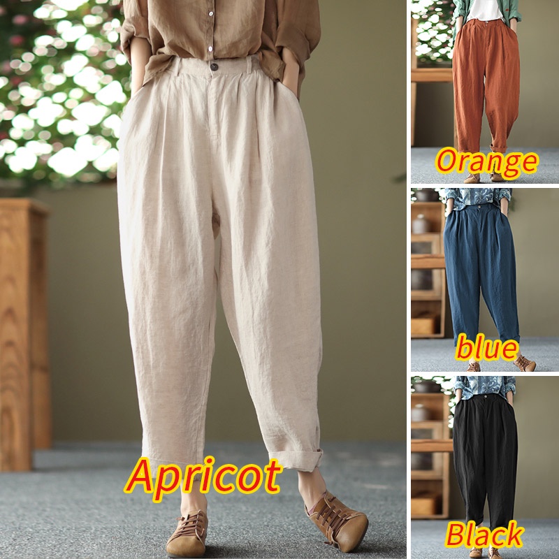 Quần dài ZANZEA ống rộng màu trơn thời trang cho nữ