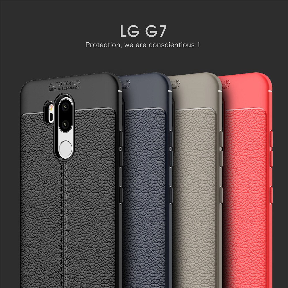 Ốp Lưng Silicone Phối Da Cho Lg Q6 Plus V30 Plus G6 G7 Q7 Lg V50 Thinq G8 Thinq K10 2018