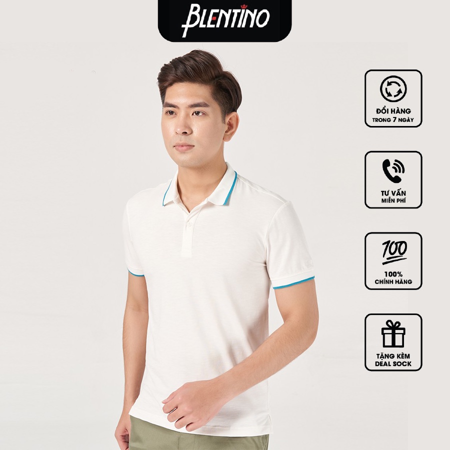 Áo Polo Nam BLENTINO PL0321 Chất Liệu Cotton Slup Mềm Mại , Thấm Hút Mồ Hôi.