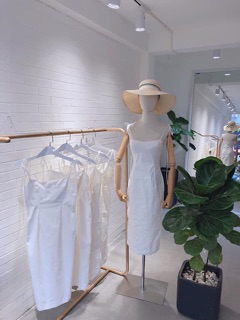 ĐẦM MAXI TRẮNG HAI DÂY