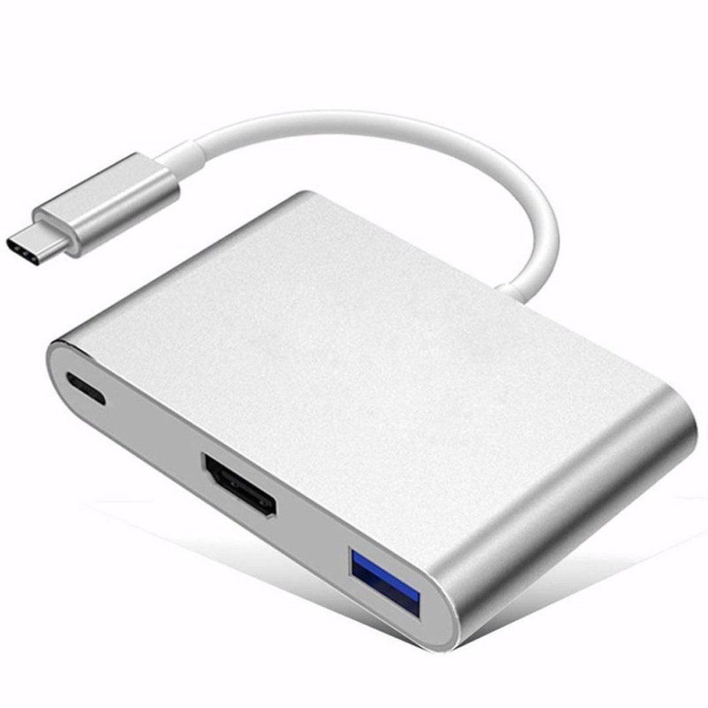 Bộ Chuyển Đổi 3 Trong 1 Mini Usb 3.1 Sang Usb-C 4k Hdmi Usb 3.0 Cho Apple Macbook