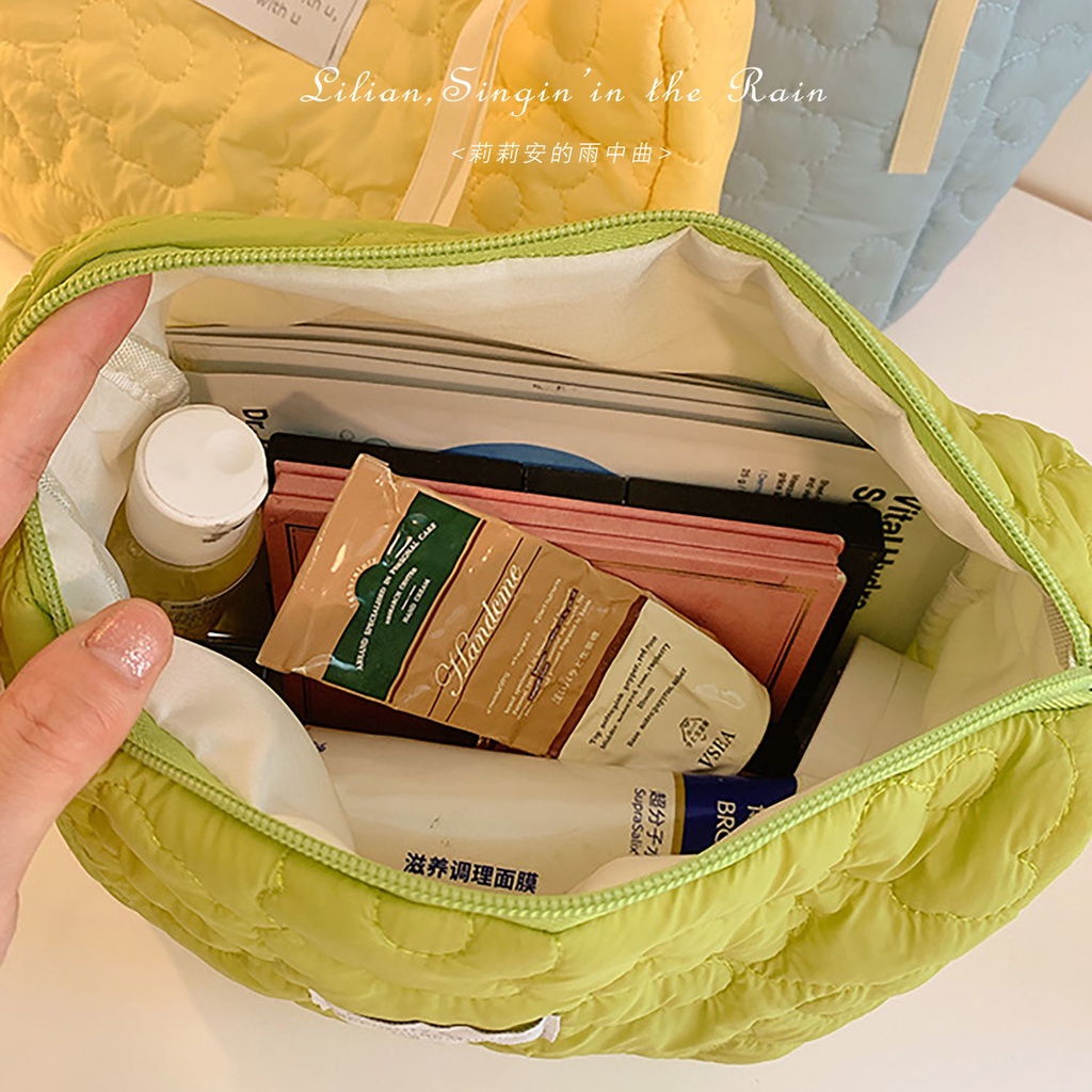 Túi Đựng Mỹ Phẩm Cỡ Lớn Chất Liệu Cotton Mềm Thiết Kế Phong Cách Nhật Bản Dễ Thương