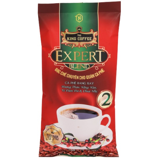 Cafe Rang Xay Expert Blend 2 KING COFFEE - Túi 500g - cà phê nguyên chất Robusta Buôn Ma Thuột Trung Nguyên King Coffe