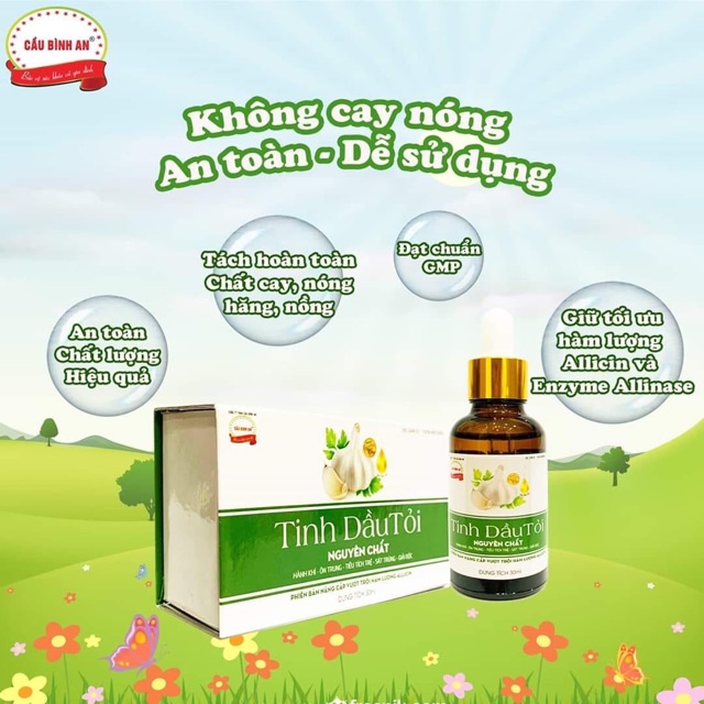 TINH DẦU TỎI TÍA NANO BẠC CẦU BÌNH AN và TINH DẦU TRÀm