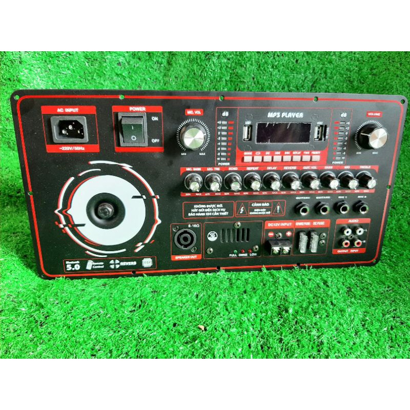 BỘ MẠCH LOA KÉO BLUETOOTH 5.0, 4 TẤC ĐÔI CÓ REVERB DSP  600w - ĐỎ