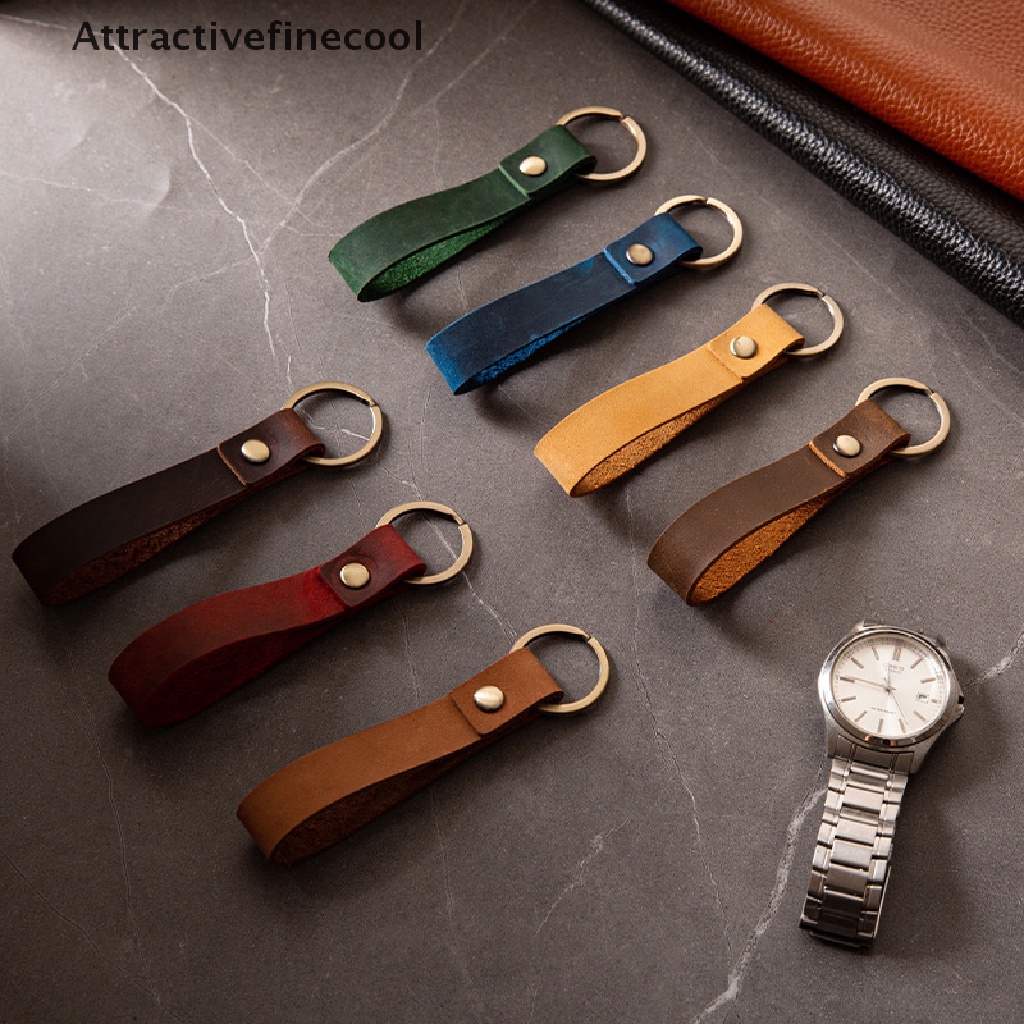 Móc Khóa Da Bò Chất Lượng Cao Phong Cách Unisex