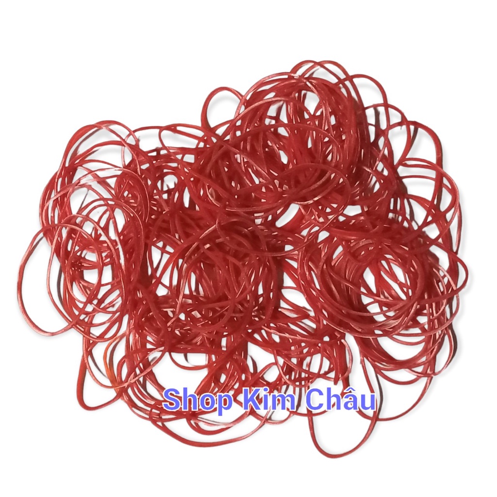 Bịch 500g dây thun MÀU ĐỎ xuất khẩu nhiều size trung lớn cột hàng siêu dẻo dai tiện lợi chất liệu đẹp