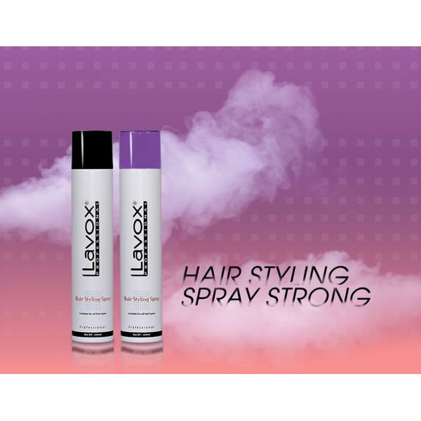 [420ml chính hãng] Keo xịt tóc Mềm Lavox tạo  nếp tóc siêu sóng giữ  nếp tóc dày hơn (nấp tím)
