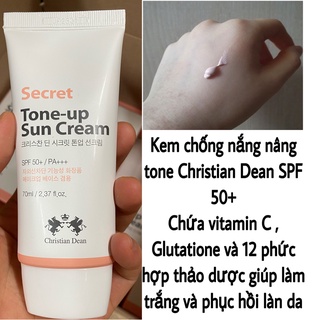 Kem chống nắng nâng tone phục hồi bảo vệ làm trắng da  Christian Dean SPF 50+