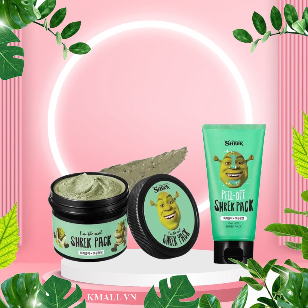 Mặt Nạ Đất Sét Bạc Hà Rau Má Shrek Pack 110g - Mặt Nạ Lột Mụn Sherk Peel-Off [Hàn Quốc]
