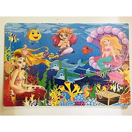 Puzzle 200 mảnh ♡ freeship ♡ ghép hình gỗ ô tô, công chúa và động vật (hình ảnh thật)