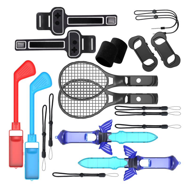 Bộ Phụ Kiện Điều Khiển Chơi Game Switch 12 Trong 1 2022 Có Kẹp Gắn Vợt Tennis