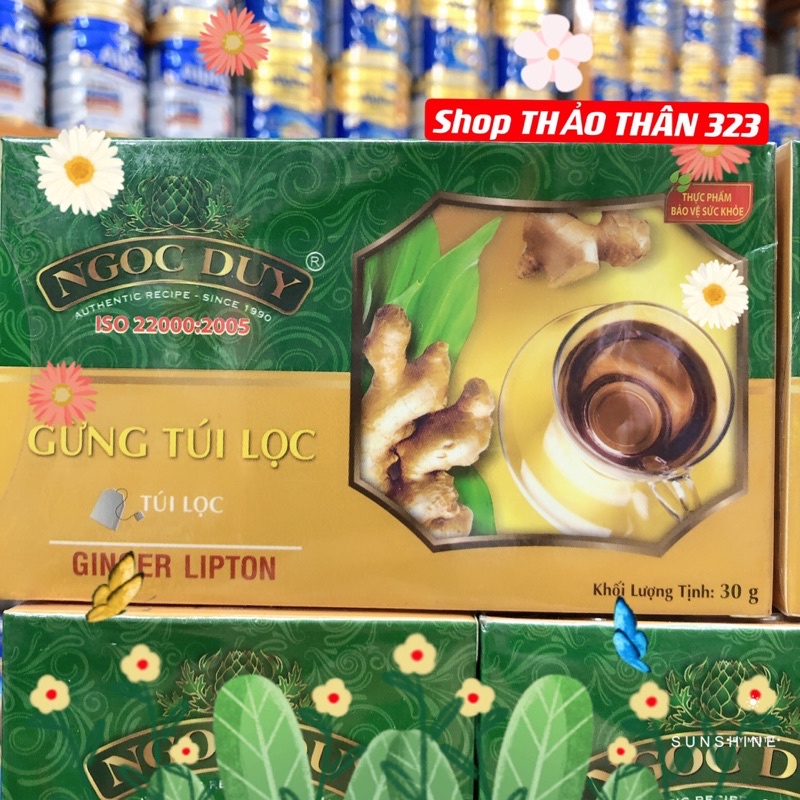 Trà Gừng Túi Lọc Ngọc Duy 30g (15 gói) - Trà Tịnh Tâm