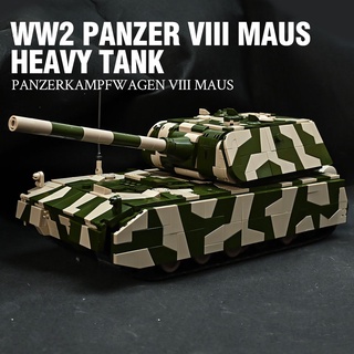 đồ chơi giáo dục Lắp ráp Mô hình MOC German Panzer VIII Maus 2930PCS Quan Guan 100234 xe tăng