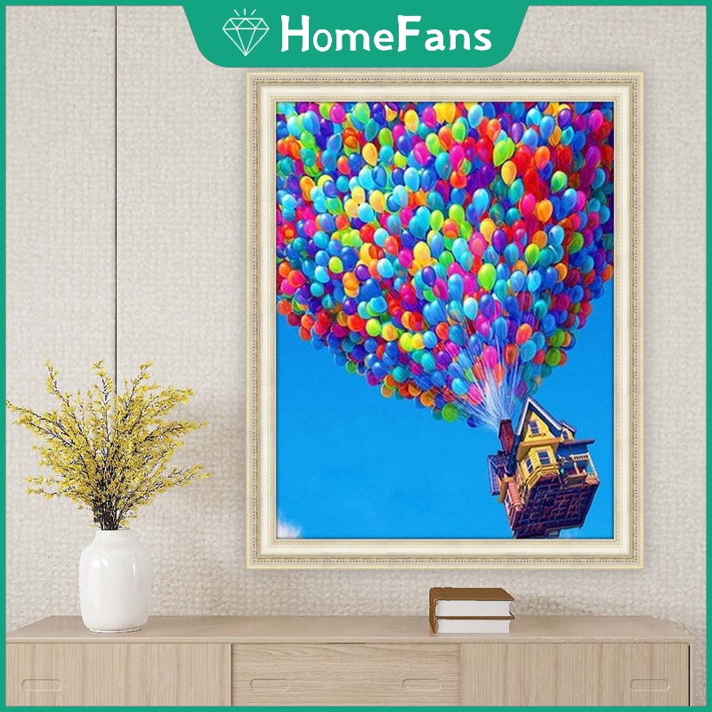 Bộ Tranh Đính Đá 5D Tự Làm Hình Quả Bóng 40x50cm Trang Trí Nhà Cửa