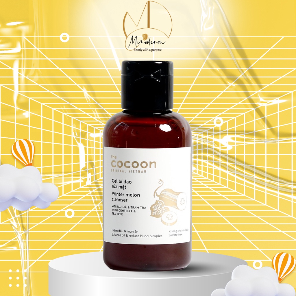 Gel rửa mặt bí đao Cocoon (Winter melon cleanser) 140ml, 310ml