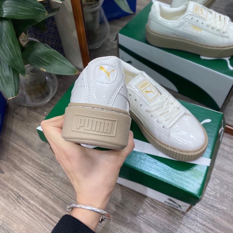 giày puma đế nâu chuẩn 11, da cực dày, dế cao êm